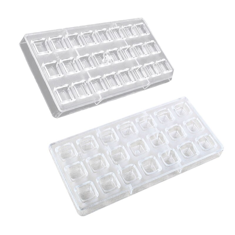 2 Stck 3D Schokolade bilden Schokolade DIY Gebäck Werkzeuge Polycarbonat Schokolade Formen, Platz & Rechts Platz
