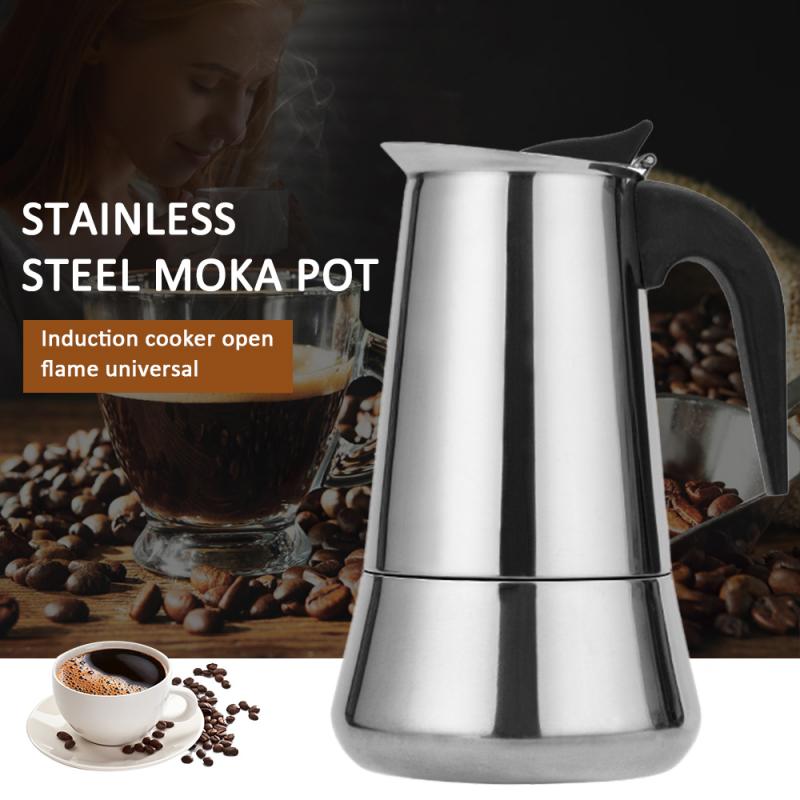 Edelstahl Italienische oben Moka Espresso Cafeteira Expresso Kaffeemaschine 2/4/6/9/12 Tassen Herde Kaffee Hersteller Moka Topf küche