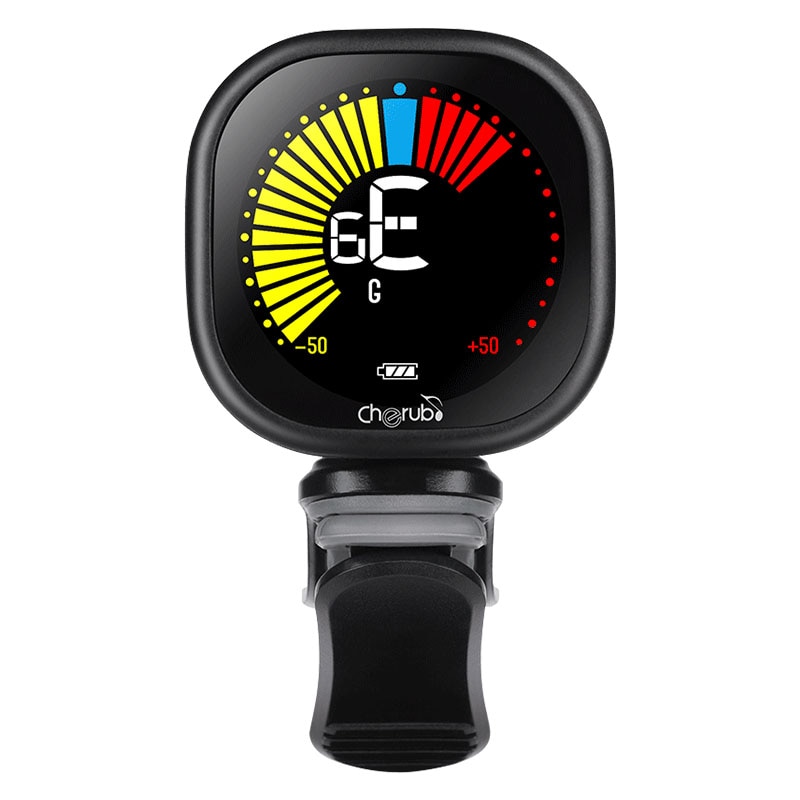 Cherub WST-670 Elektrische Gitarre Tuner Pedal Clip auf Mini LCD Anzeige USB Tuner Wiederaufladbare für Chromatische Gitarre Violine Ukulele