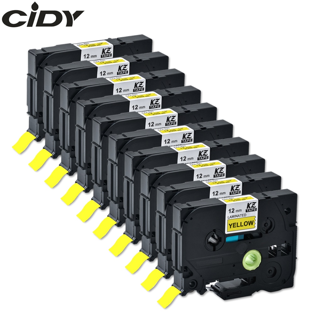 CIDY kompatibel für Bruder 12mm tze laminiert Band tze631 tze 631 tze-631 tz631 tz-631 für Bruder Etikett Hersteller drucker Band