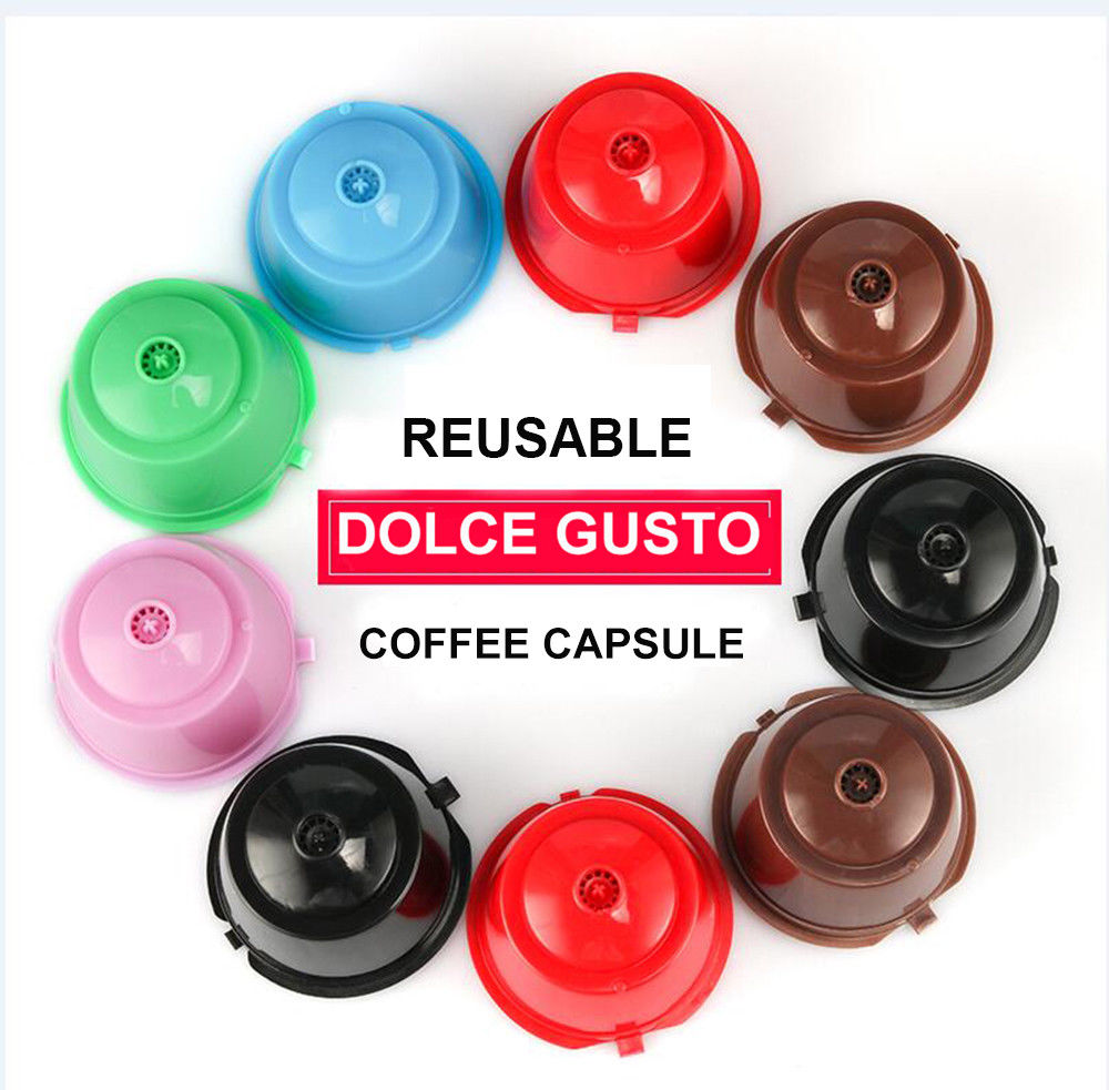 3 teile/los Wiederverwendbare Nachfüllbare Kaffee Kapsel Für Nescafe Dolce Gusto Lebensmittel-Klasse Kunststoff Dolci Gusto Kaffee Filter Mini Maschine