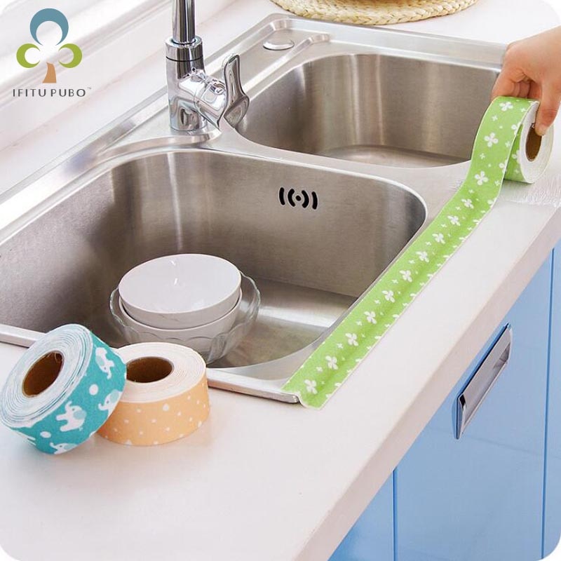 Selbst Klebe Küche Keramik Aufkleber Wasserdichte Anti-feuchtigkeit PVC Aufkleber Schlecht Zauberstab Ecke Linie Waschbecken Aufkleber 380*300 cm WYQ