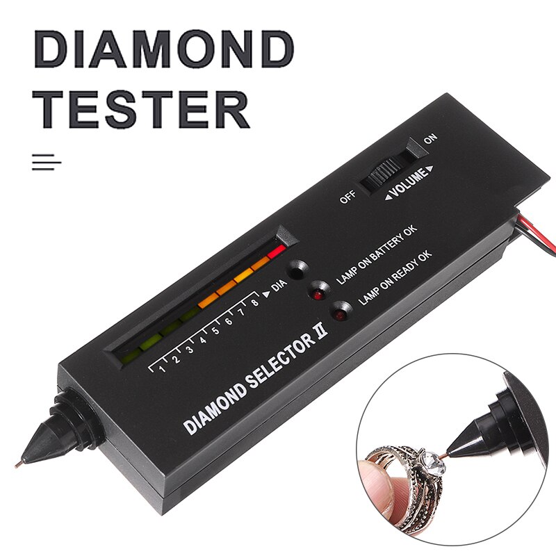 Diamant Edelsteine Tester Stift Hohe Genauigkeit LED-anzeige Diamant Schmuck Edelstein Prüfung Stift Werkzeug Bausatz