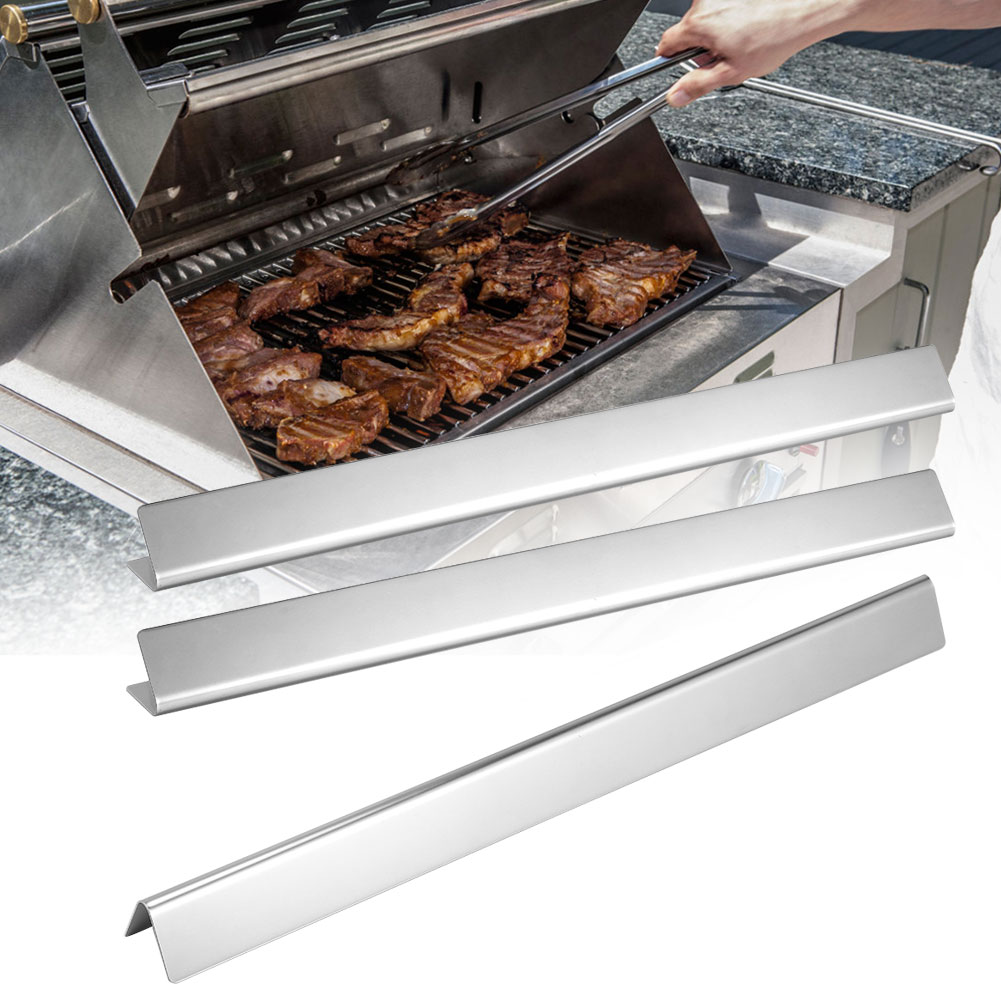 3Stck Edelstahl Gas Grill Wärme Platte BBQ Wärme Zelte passen für Weber/Geist Serie BBQ Wärme Zelt