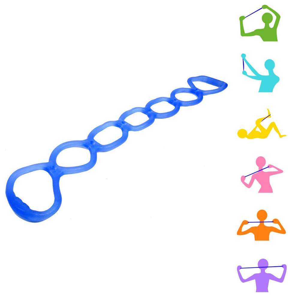 7 löcher Elastische Silikon Fitness Pilates ÜSpund Yoga Widerstand Band Seil Gummi Fitness Mini Bands trainieren Ausrügestochen