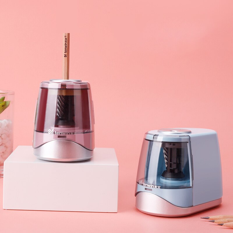 Tenwin Elektronische Bleistift Spitzer Kunst Skizze Mechanische Elektrische Bleistiftspitzer Für freundlicher Schreibwaren Büro Schule Liefert