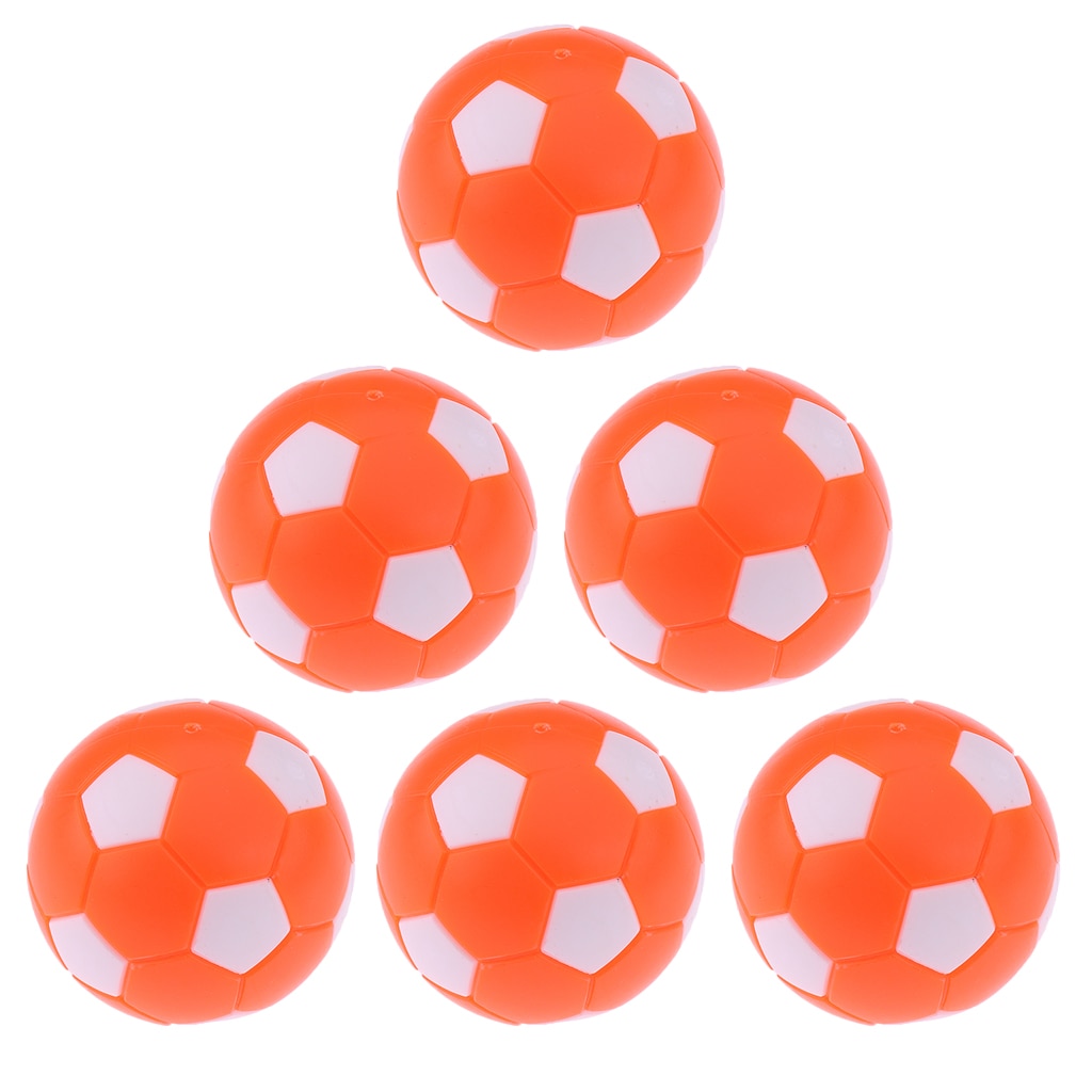 6 stück TischfußBall FußBall Runde drinnen Spiele Kunststoff FußBall Bälle für TischfußBall Maschine Fussball Sport 36mm