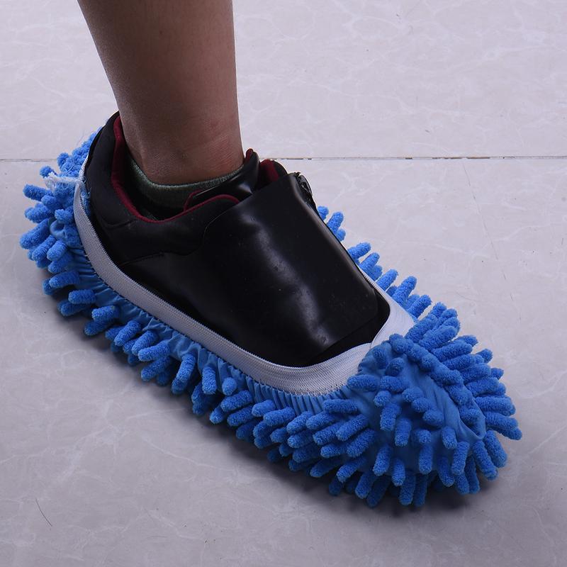 1pc Staub Mopp Hausschuhe Hausschuhe Faul Wischen Hausschuhe Boden Reiniger Polieren Reinigung Fuß Socke Schuh Abdeckung Faul Reiniger Mopp