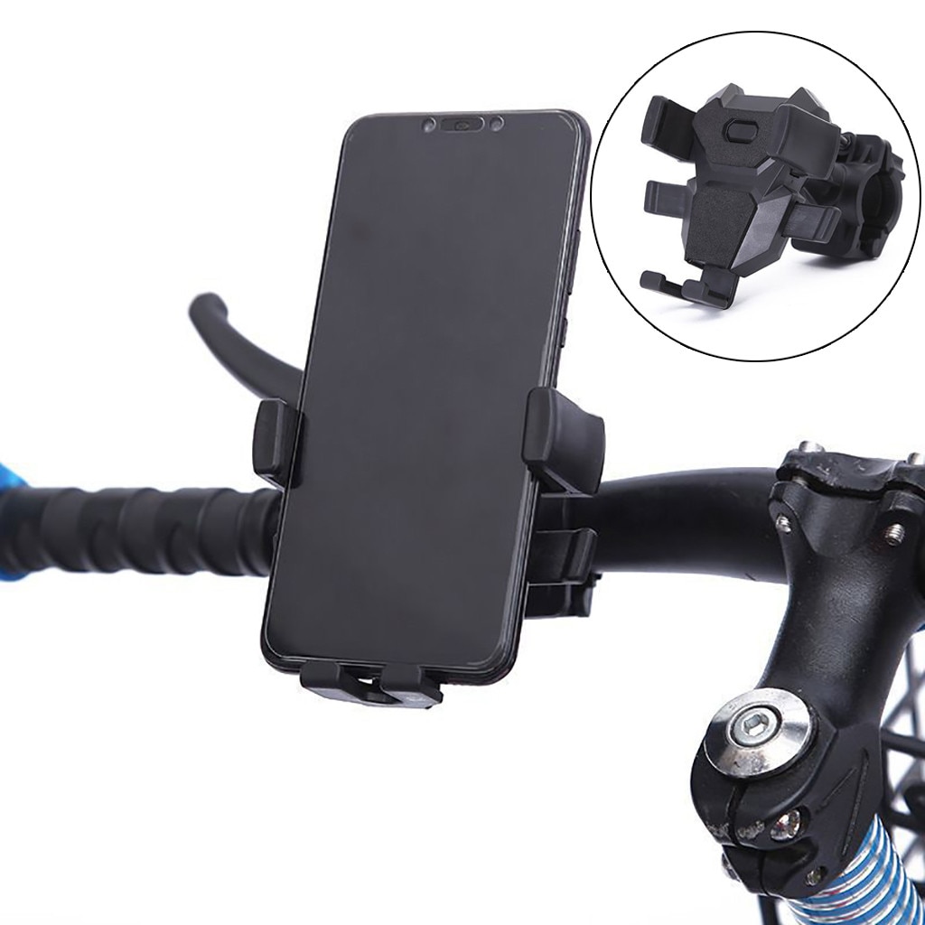 Fahrrad Telefon Halfter Für Telefon Universal- Handy, Mobiltelefon praktisch Halfter Fahrrad Lenker Clip Stehen GPS Halterung Schwarz