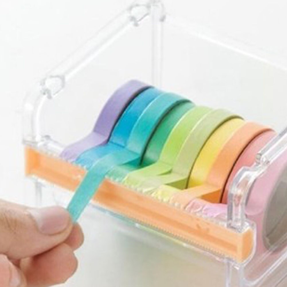 1 STÜCK Japanisches Briefpapier Abdeckband Schneider Washi Klebeband Speicherorganisator Cutter Büro Bandspender Bürobedarf