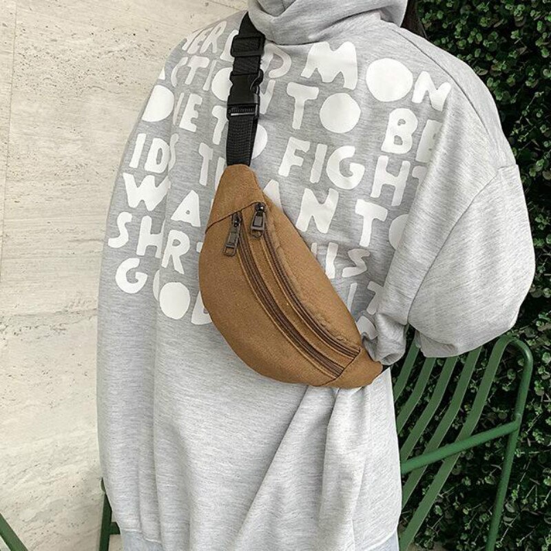 lässig Leinwand Taille Tasche unisex Funktionale Taille Tasche praktisch Tasche Männer und Frauen Bequem Gürtel Banane Tasche Kissen