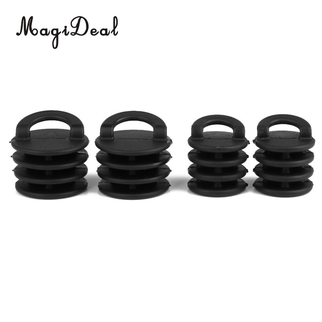 MagiDeal 2 Stück Nylon Kajak Stiefel Kanu Scuppers Stopper Ablauf Löcher Stecker Bungs S/L für Aufblasbare Angeln Bootfahren Rafting