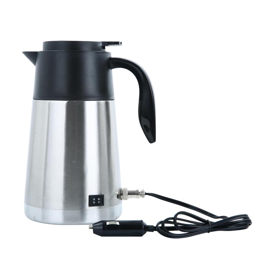 1300ML 12V/24V Auto Elektrische Wasserkocher Edelstahl in-Auto Reise Reise Kaffee Tee Erhitzt becher Auto Heißer Wasser Heizung Für Auto Lkw
