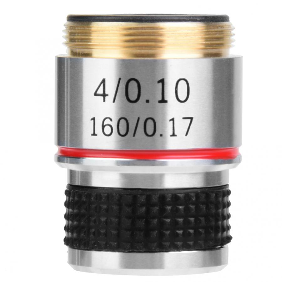 4X Biologische Mikroskop Achromaten Objektiv 160 Schlauch Länge 0,17mm Abdeckung-glas Dicke 30,5mm Objektive Objektiv Länge