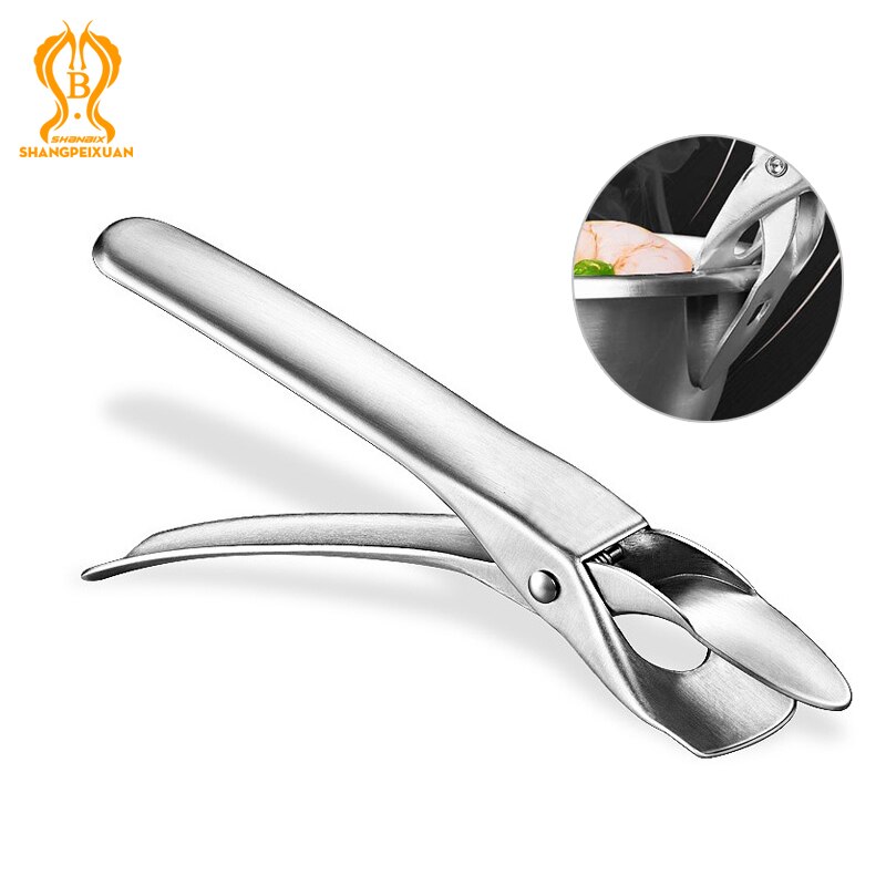 SHANGPEIXUAN Edelstahl Greifer Pizza Pfanne Greifer für Tiefe Pfanne Schüssel Schüssel Topf Clip Anti-VerbrüHenne Heißen Ofen Pizza Pfanne Geschirr Tablett