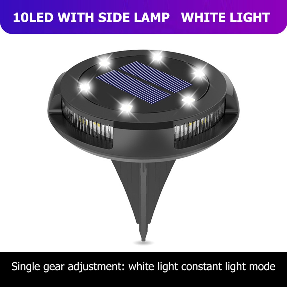 Wasserdichte Ich bin Freien Garten Landschaft Rasen Boden Weg Lichter 10 LED Solar- Lampe Garten Belag Garten Rasen Lampen