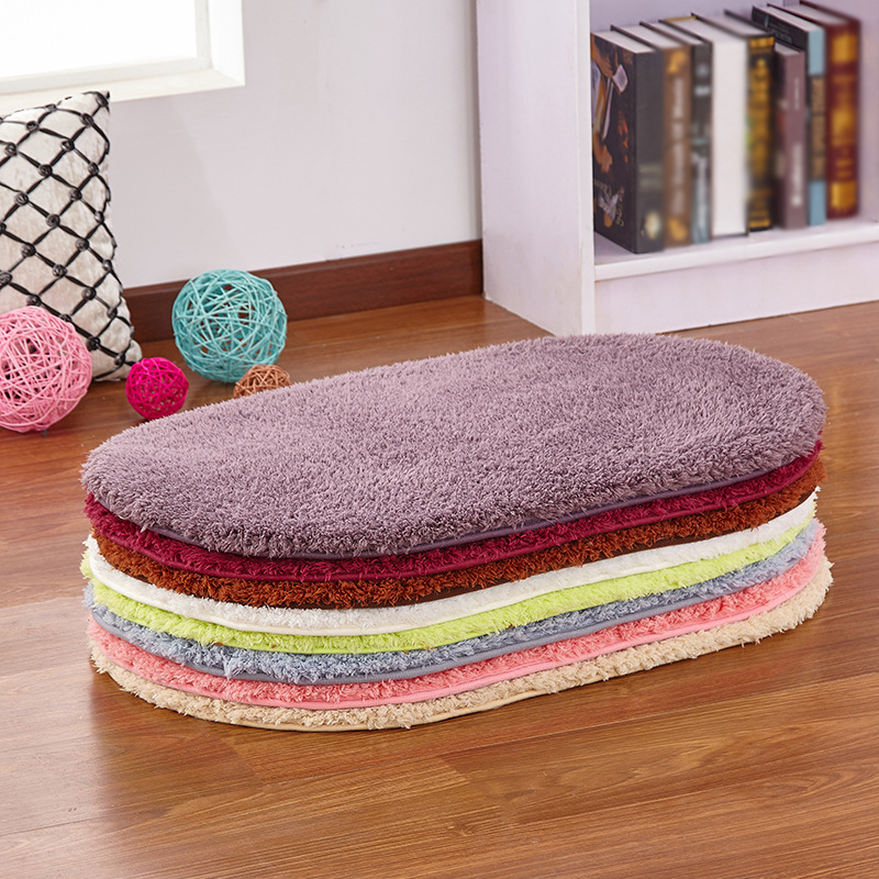 1pc Wohnzimmer Teppiche Oval Künstliche Lamm Kaschmir Teppiche nicht-Unterhose Boden matt für Schlafzimmer Boden zottelig Plüsch teppich Nacht matt