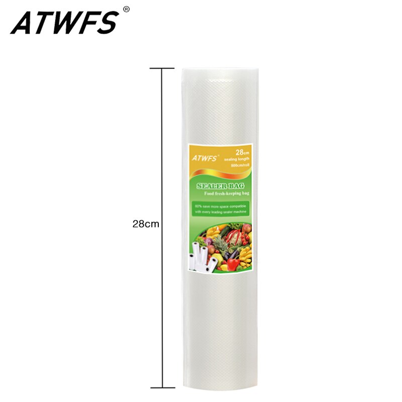 ATWFS 28 cm * 500 cm/Rolle Vakuum Beutel für Lebensmittel Lagerung Lebensmittel Sparer Vakuum Versiegelung Taschen vakuum Packer Taschen