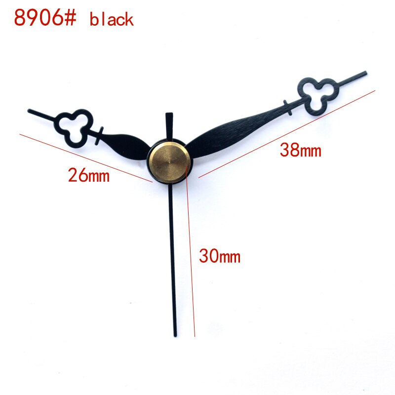 S Welle Kurze Uhr Hände 8906 # Schwarz (nur hände) metall Aluminium DIY Hände Quarz Uhr Zubehör DIY Uhr Bausätze