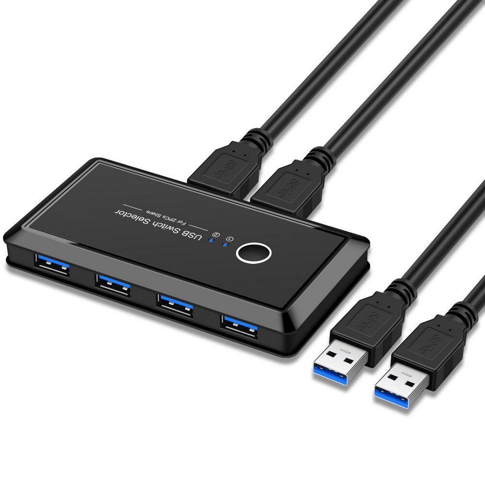 USB 3,0 Drucker Umschalter 2 Computer teilen 4 USB 3,0 Peripheren Umschalter Kasten Hub Für Maus Tastatur Scanner Drucker Splitter