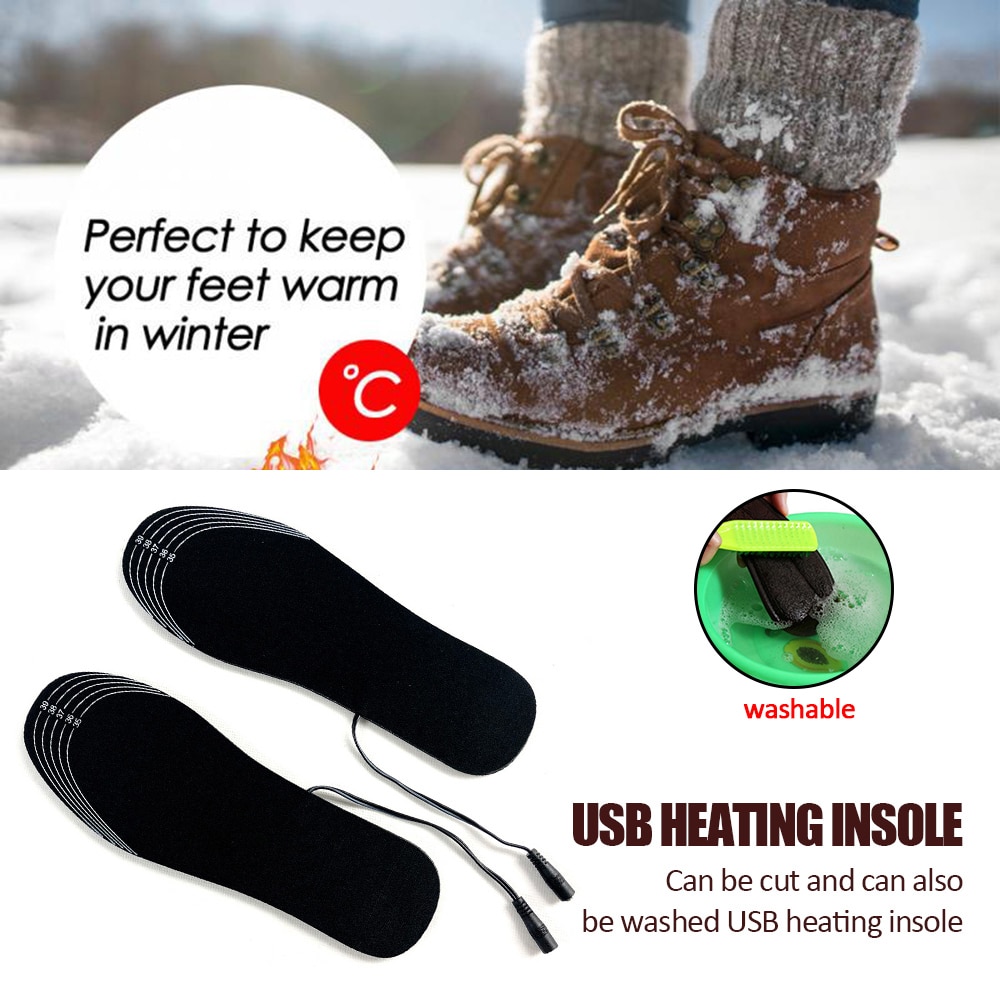 Winter usb wärmer wärme heizung einlegesohle Elektrisch Beheizt Einlegesohlen Warme Schuh Socken Füße Heizung Waschbar Pads draussen einlegesohlen