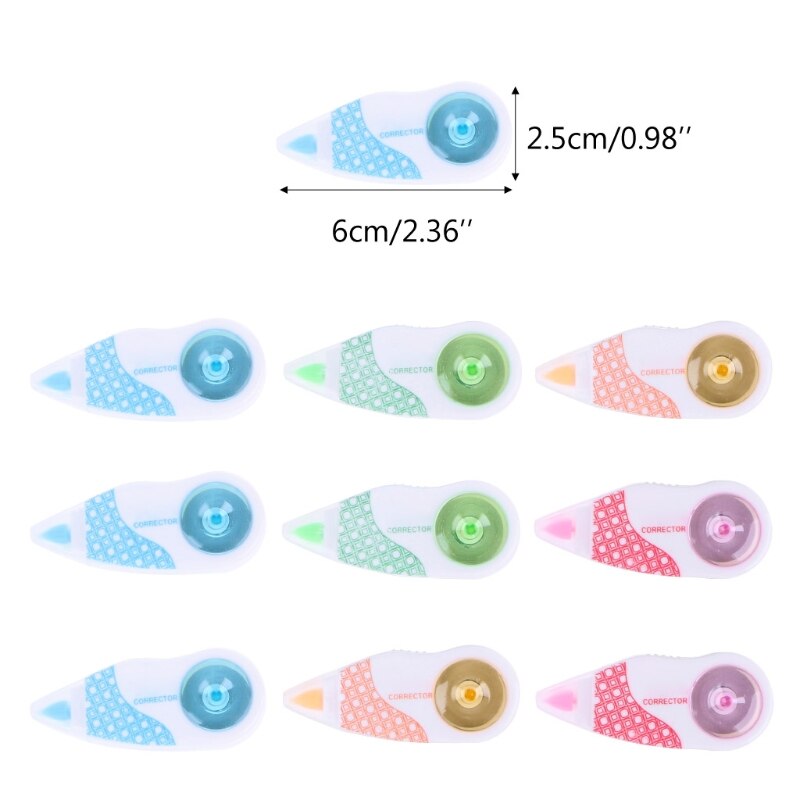 10 Stck Mini Rolle Korrektur Band Weiß Aufkleber Radiergummi Schule Büro Schreibwaren 1XCE