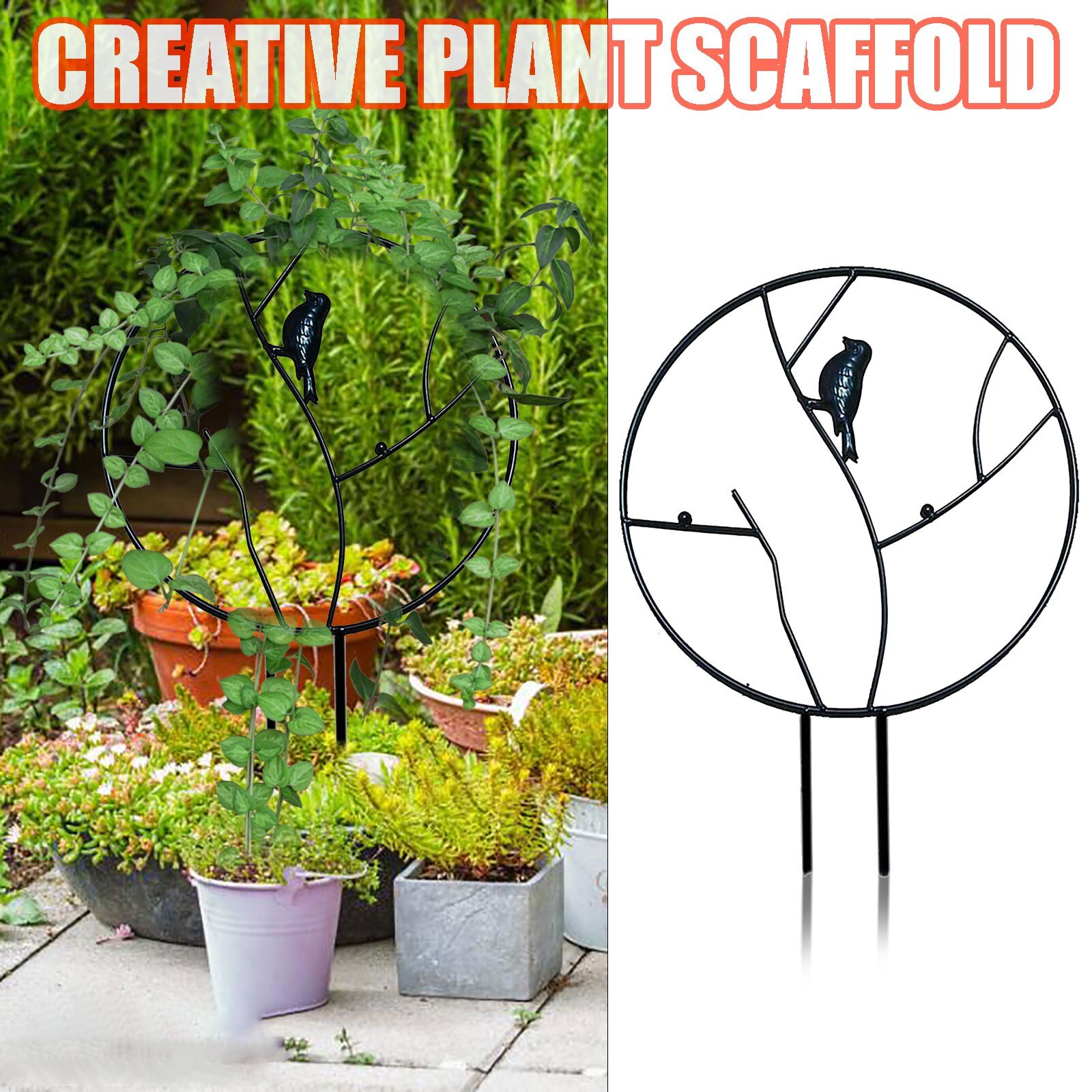 40 # klettern Anlage Garten Taid retro Topfpflanze Mit Runde Rostfrei Metall Vogel dauerhaft Klettern Anlage Unterstützung Garten Werkzeug