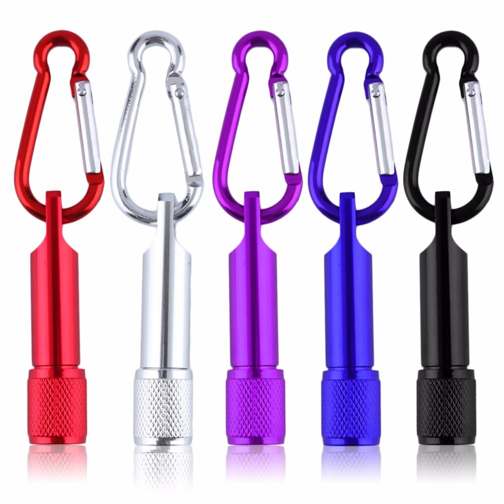 Mini Flashilight taschenlampe Karabiner Keychain Haken Lampe Tragbare 5 LED Mini Taschenlampe Licht Taschenlampe Aluminium Keychain