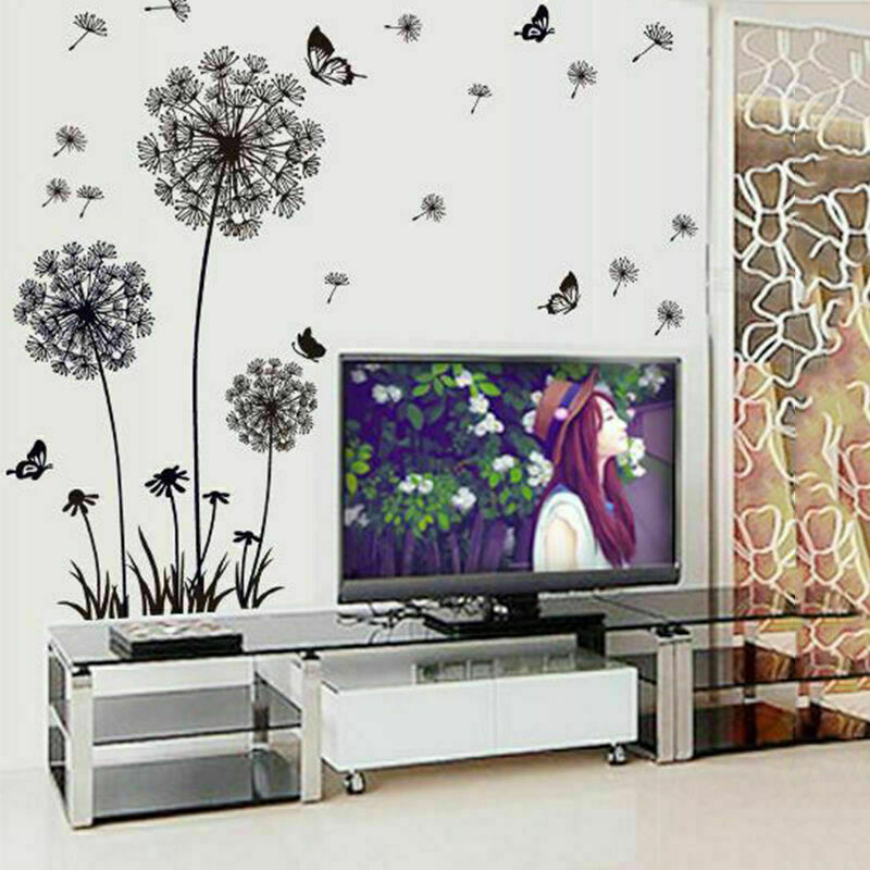 Zauberstab Aufkleber Abnehmbare Blumen Löwenzahn Zauberstab Aufkleber Anlage Wandbild Kunst Aufkleber Wohnzimmer Drucken PVC Solide