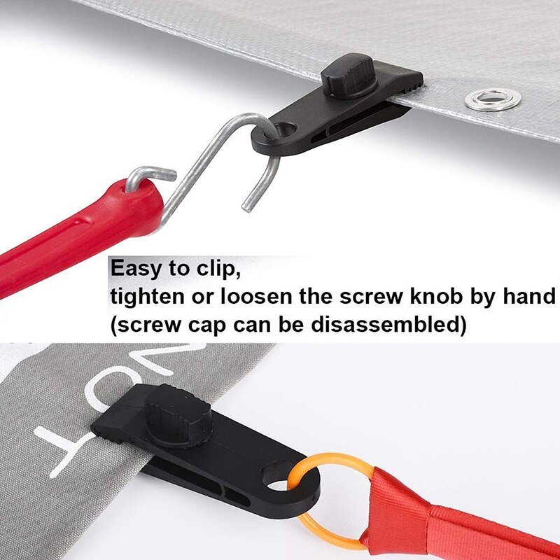 Flugzeug Clips Schwere Schloss Griff, 20 Pack Flugzeug Klemmen schwer Pflicht, Hai Zelt Befestigungen Clips Halfter, Schwimmbad Markise Abdeckung Bungee Kor