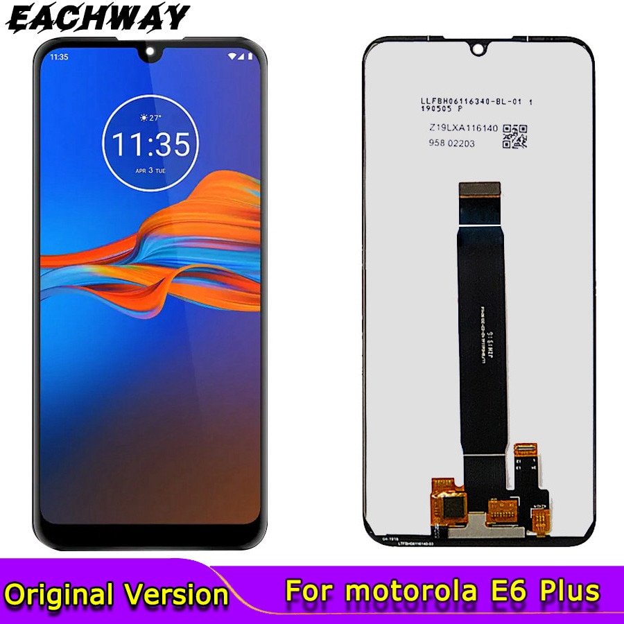 Original Für Moto rola Moto E6 Plus PAGA0004 LCD E6 Spielen Anzeige berühren Bildschirm Sensor Digiziter Montage Neue Für moto e6 Plus LCD