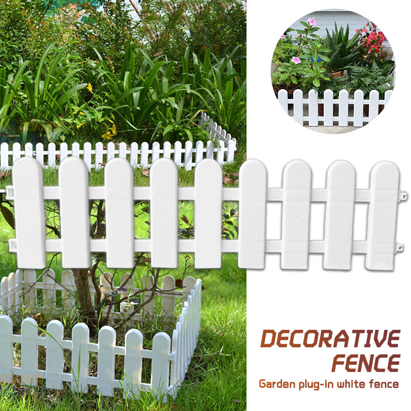 Kunststoff Zaun 50*13cm Gartenarbeit Landschaft DIY Weihnachten Dekorative Zaun 1 Stck Gehäbenutzen Rasen Weihnachten Baum Zaun