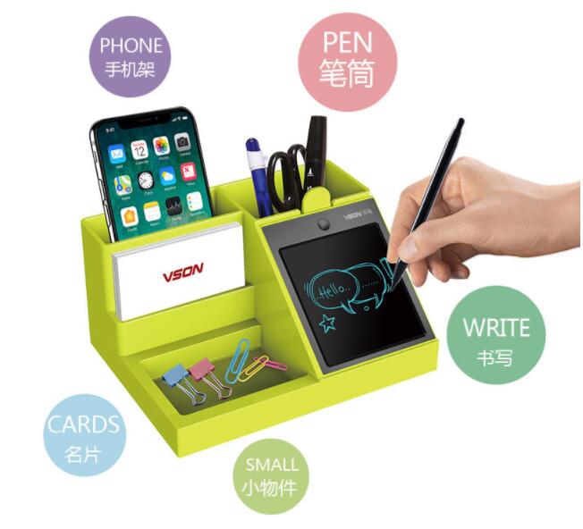 LCD Schreiben Pad Multifunktionale Stift Halfter Fernbedienung Halfter Visitenkarten Moible Telefon Halfter Büro Schreibtisch Lagerung