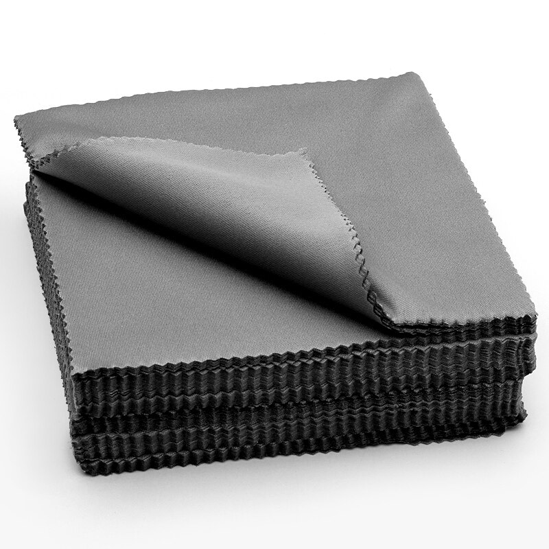 20 stücke Gläser Tuch Mikrofaser Reiniger Tücher Reinigung Gläser Objektiv Kleidung Schwarz Brillen Tuch Brillen Zubehör
