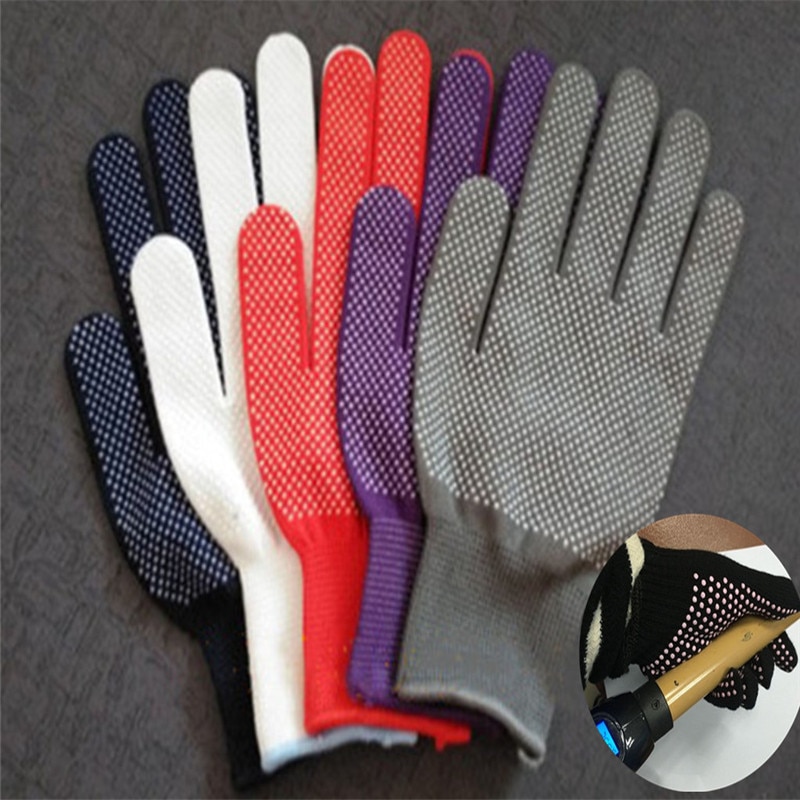 1 paar Schutz Handschuh Friseur Wärme Beständig Finger Handschuh für Haar Richt Zul Eisstockschießen Flache Eisen