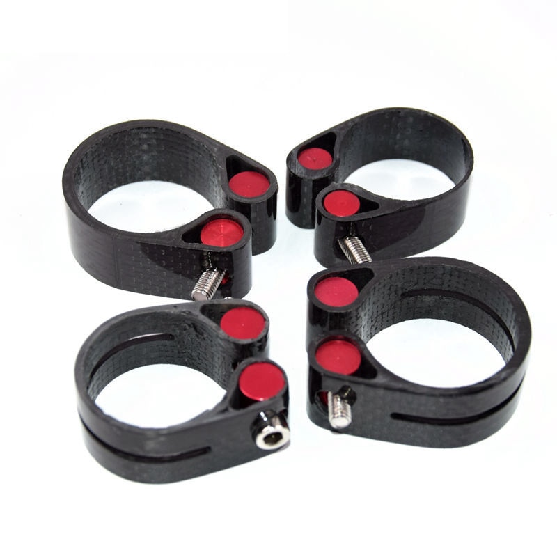 Neueste Berg Straße Fahrrad voll Kohlenstoff sattelstütze Klemme Kohlenstoff fahrrad sattelstütze Klemme MTB Fahrrad Kohlenstoff sitz Klemme teile Freies shiping