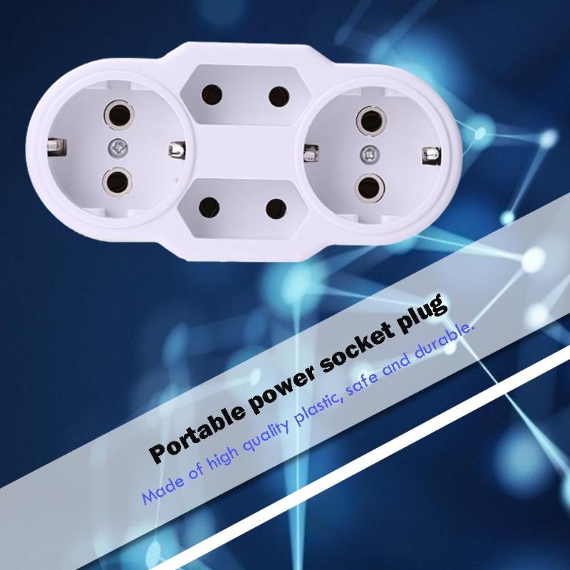 Tragbare EU Stecker Steckdose Konverter 1 zu 4 Hafen draussen Energie Adapter Sichere dauerhaft Buchse Energie Versorgung für draussen verwenden