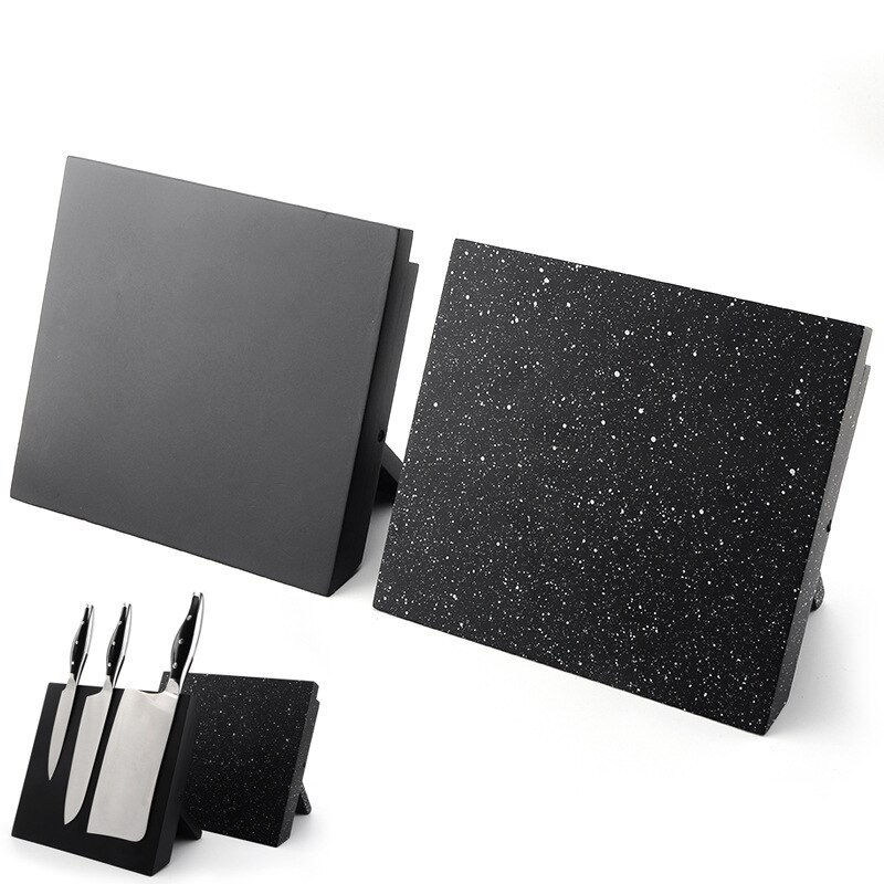 1Stck MDF + Magnetische Messer Halfter Stehen nett Messer Block Messer Bar Haushalt Küche Messer Zubehör Schwarz/Schneeflocke farbe Stil