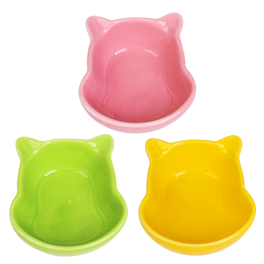 Kleine Haustier Mini Schalen Keramik Kreative Bär Kopf bilden Haustier Lebensmittel Schüssel Haustier Zubringer Schüssel Für Guinea Schwein Wasser Lebensmittel Zubringer Haustier Fütterung