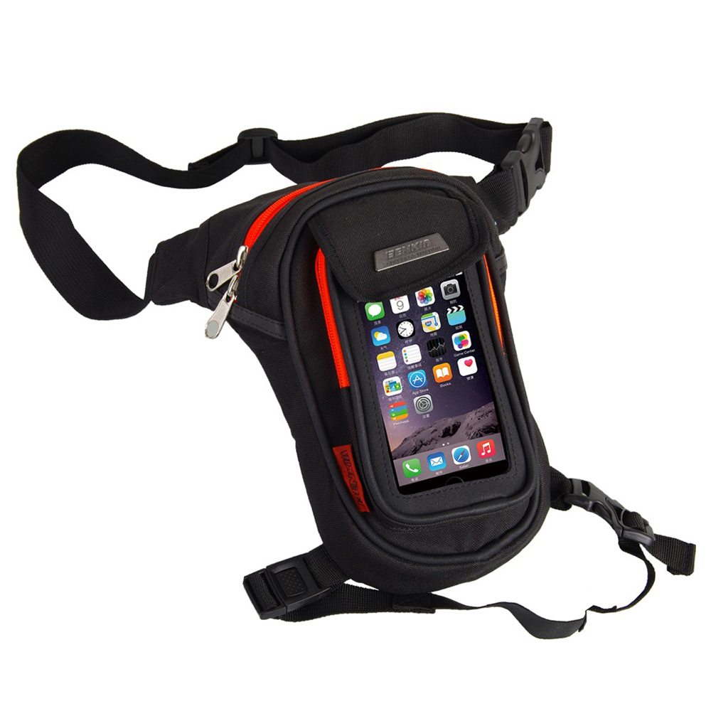 BENKIA Motorrad Taschen Bein Tasche Oberschenkel Reiten Taille Taschen Gürtel Reflektierende Reise fanny Packung Geldbörse praktisch berühren Bildschirm Pack