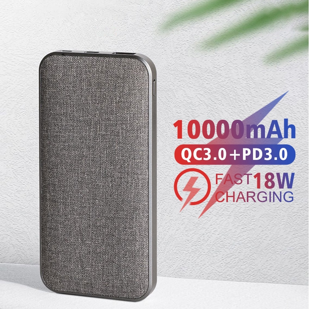 CASEIER 18W 10000mAh Energie Bank PD QC 3,0 Externe Batterie Ladegerät Energie Tragbare Ladegerät Für iPhone 12 11 Profi Energie Bank