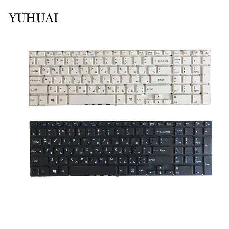 Russische RU Tastatur für Sony VAIO SVF152 SVF153 SVF152C29M SVF1541 SVF1521K1EB SVF1521P1R SVF1521V6E Weiß schwarz Laptop tastatur
