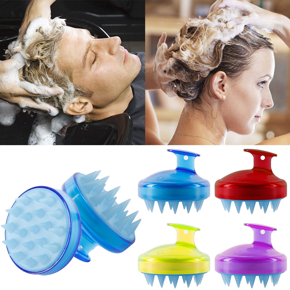 1 pc Komfortable Spa Abnehmen Massage Pinsel Silikon Shampoo Kopfhaut Massage Pinsel Haar Waschen Kamm Dusche Schlecht Pinsel