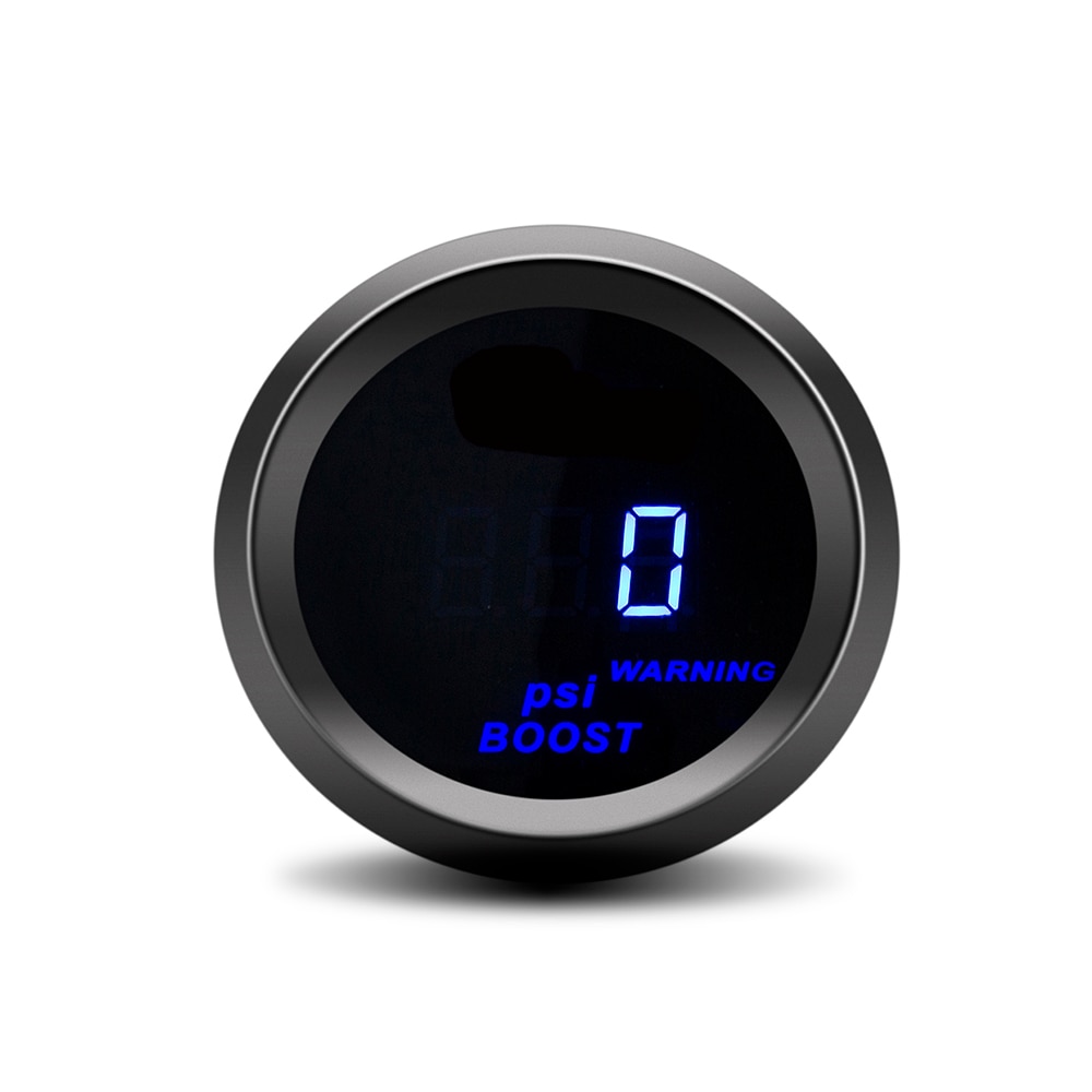 2 zoll 52mm Auto Digitale Turbo Schub Messgerät PSI Manometer Für Auto Auto Messgerät Motorrad Messgerät LED Licht blau Farbe
