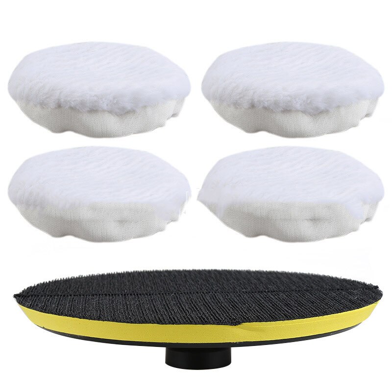 5Stck Auto Polieren Pad Weiche Wolle Pad einstellen Für Lackiert Polieren Auto Waschen Wartung Wolle Polieren Rabatt polieren Bausatz 7Zoll 180mm