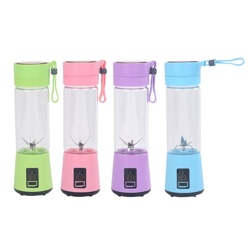 420Ml Tragbare Entsafter Glas Flasche Entsafter USB Aufladbare 6 Klingen Entsafter Smoothie Rührgerät Maschine Rührgerät Mini Saft Tasse