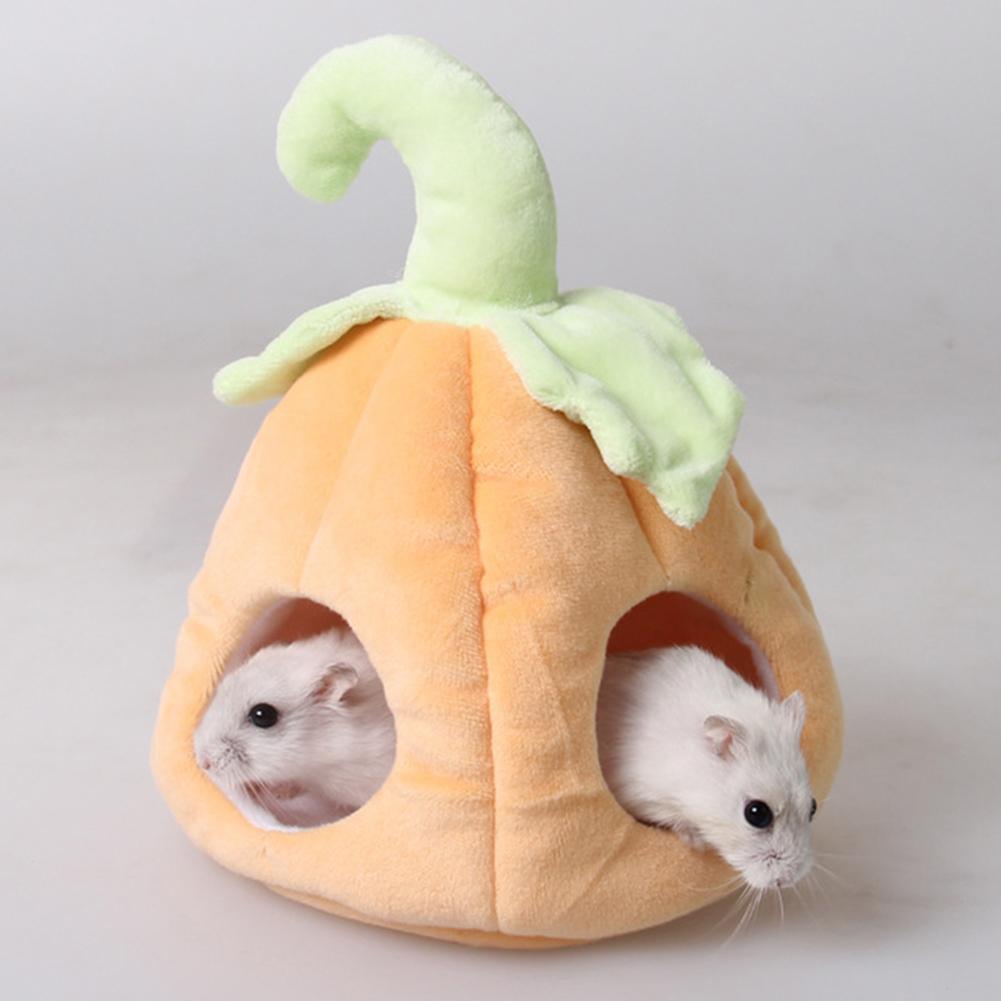 Halloween Flanell Haustier Vogel Papagei Hamster Haus Hängende Kürbis Höhle Warme Weiche Nest Bett Haustier bett haus Hamster zubehör käFeige