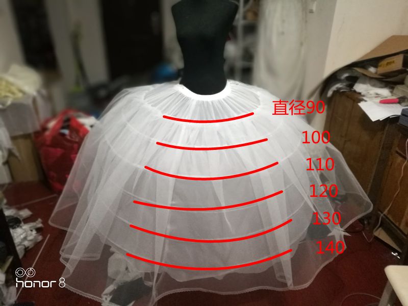 geschwollen 6 Reifen Petticoat Krinoline Unterhose Unterrock Für Hochzeit Kleid Brautkleid