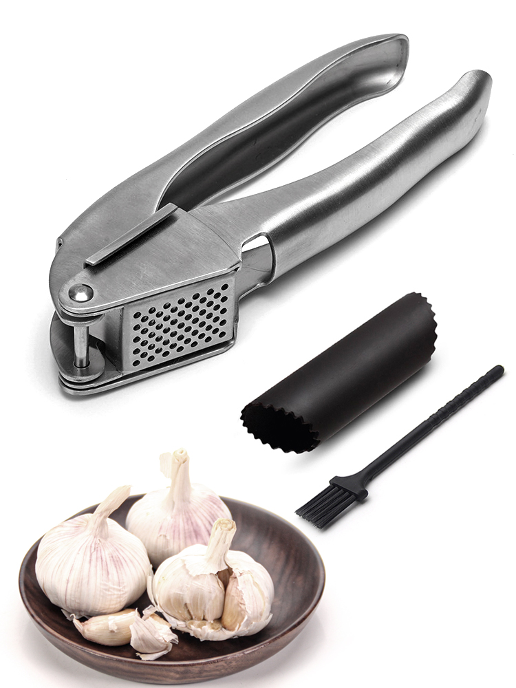 Knoblauch Presse, 304 Edelstahl Knoblauch Brecher, Rostfrei, schwer Pflicht Knoblauch Fleischwolf Mit Platz See, küche Werkzeuge