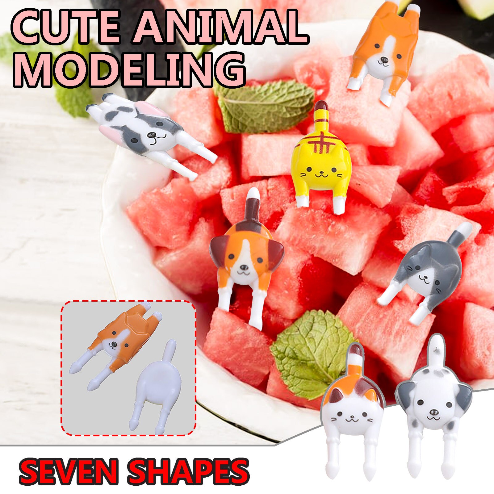 30 # Karikatur Ausdruck Obst Gabel Kunststoff Obst Zahnstocher freundlicher freundlicher essen Besteck Baby Besteck Zubehör für Baby